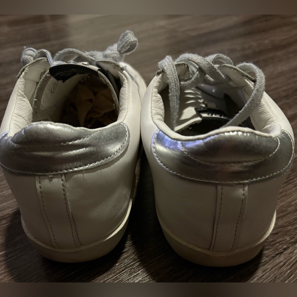 Goose Super-Star sneakers in white leather with a silver glitter star Size 41/9 - Picture 7 of 13